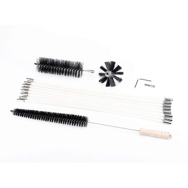 Reinforced nylon long rod quick-connect quick-change pipe cleaning appliance chimney brush cleaning brush